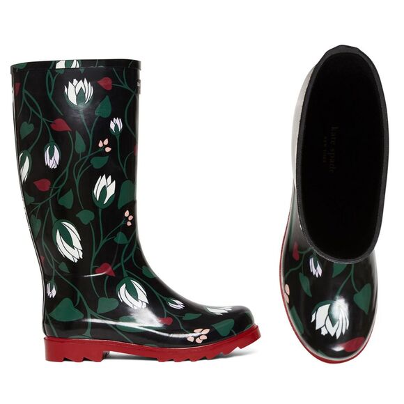 Kate Spade Renata Floral Print Rainboot Nwot/b - Picture 2 of 7